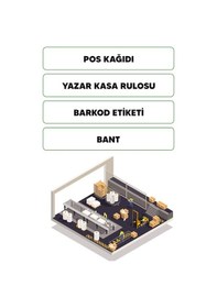 Resim 56x12 100 Pos Rulosu Termal Pos Kağıdı Pos Rulosu 