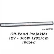 Resim Off-Road Projektör Uyumlu 12V 306W 120X7Cm 100Led 4203262 