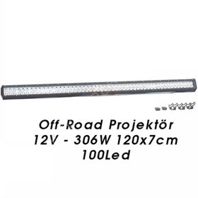 Resim Off-Road Projektör Uyumlu 12V 306W 120X7Cm 100Led 4203262 
