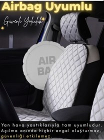 Resim Toyota Corolla Efsane Kasa Uyumlu 2'li Süet Oto Koltuk Minderi Universal Oto Aksesuar A3 