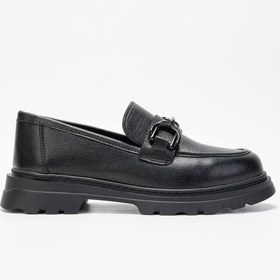 Resim Tamer Tanca Kadın Vegan Siyah Loafer Ayakkabı 817 2397 Bn Ayk Sk23/24 Sıyah Fltr Siyah 