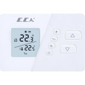 Resim E.C.A 200W Kablosuz Oda Termostatı Poly Comfort Dijital Ekran ve Hassasiyet 0,1°C 