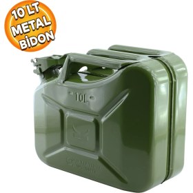 Resim Badem10 King Metal Dayanıklı Benzin Akaryakıt Mazot Taşıma Doldurma Depolama Bidon Bidonu 10 Lt 