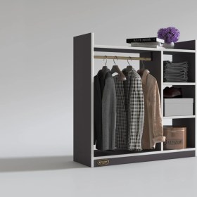 Resim Kenzlife giysi dolabı turabi 090*090*30 gri 