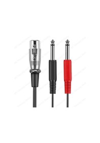 Resim 3-Pin Xlr Dişi To 2 X 1-4 "6.35Mm Mono Erkek Trs Y Kablo - 1.5 M 