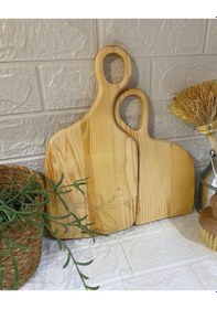 Resim Dekoratif Ahşap Kesme Tahtası 2li Ahşap 