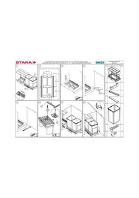 Resim Starax S-2392 Teleskopik Raylı Plastik Gövde Çöp Kovası 12+12 Lt 