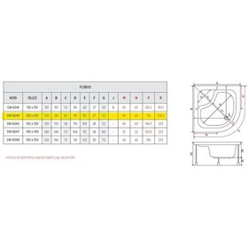 Resim Shower 120X120 Flıbos Oval Küvet 