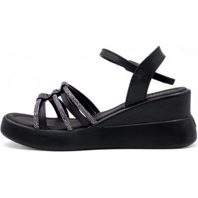 Resim Berk Poli Taban Taşlı Kadın Sandalet Siyah 