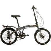 Resim Bisan BİSAN FX 3600-6S KATLANIR BİSİKLET 31 CM MEKANİK DİSK 20 JANT 6 VİTES GRİ TURUNCU 