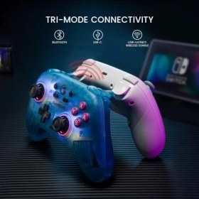 Resim AyrStore Switch Pro Controller - Switch/lite/oled, Hall Effect Joysticks, Rgb Led, Turbo, Programmable, Motion Control, Wake Up Function (Green) 