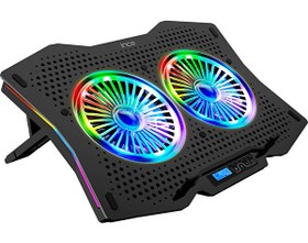 Resim INC-607 GMS Arrax II 2X RGB Fan 7 Kademe Gaming Notebook Soğutucu 