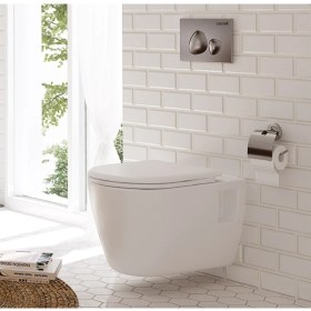 Resim TP325 Terra Beyaz Asma Klozet + Duck Yavaş Kapanır Kapak 