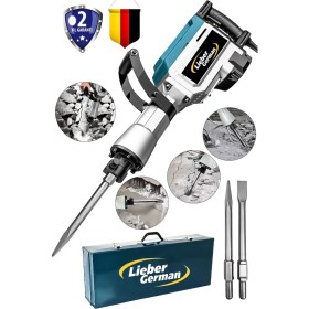 Resim Lieber German LG-1600 Profesyonel 70 Joule 16 kg Taşıma Çantalı Kırıcı Keski ve Murç 