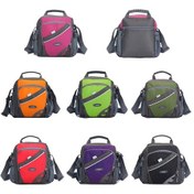 Resim Yeni Unisex Naylon Crossbody Çanta Su Geçirmez Kontrast B0563gr Yeşil 