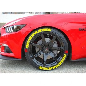 Resim Kom Sendnudes Sarı Kalıcı Lastik Yazısı Sendnudes Sticker 8 Kit 