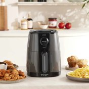 Resim Karaca Smart Cook 60 Dakikaya Kadar Zaman Ayarlı Compact Airfryer Space Grey 2 Kişilik 