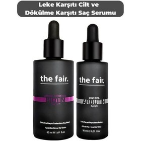 Resim the fair. Arbutin Cilt Tonu Eşitleyici Serum 30 ML + Drone-Targeted Biotin Dökülme Önleyici Saç Serumu 30 ML 