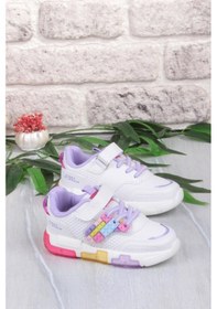 Resim Fort Cool Heros Rahat Logo Desenli Işıklı Kız Çocuk Ayakkabı LİLA 