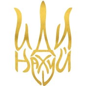 Resim M1002 Altın-13.5x20cm-m1002 Araba Plakası Герб Иди Нахй Тризуб Su Geçirmez Vinil Çıkartması Araba 