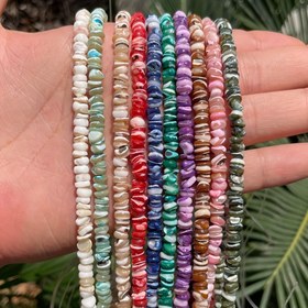 Resim LOMUINE 154 Adet 5-6mm Renkli Mezoporoz At Nalı Kabuk Boncuklar - Doğal Gözenekli Kabuk Malzemesi, Canlı Pembe, Beyaz, Yeşil, Mavi, Kırmızı ve Daha Fazlası için Takı Yapımı, Bilezikler, Kolyeler, Küpeler & El Sanatları Projeleri, Takı Yapımı İçin Aralayıcı Boncuklar, Kolye Boncuğu Komponentleri, Dokulu Boncuk Tasarımı 