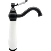 Resim Pure Concept Pure Beyaz Siyah Tezgah Üstü Çanak Lavabo Armatürü WB-218 