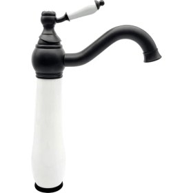 Resim Pure Concept Pure Beyaz Siyah Tezgah Üstü Çanak Lavabo Armatürü WB-218 