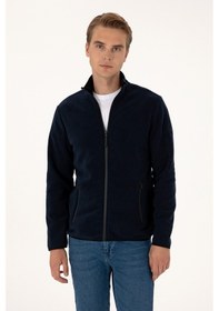 Resim U.S. Polo Assn. Erkek Regular Fit Lacivert Polar Örme Hırka 50313779-VR033 