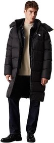 Resim Calvın Kleın Erkek Fermuarlı Kapüşonlu Dolgulu Siyah Kaban Essentials Down Long Parka J30j326102 
