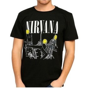 Resim Bant Giyim - Nirvana Kurt Cobain Siyah Erkek T-Shirt Tişört 