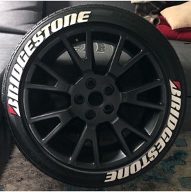 Resim komauto Bridgestone Beyaz Kalıcı Lastik Yazısı Sticker 4 Adet 2.5 Cm Bombtire® 