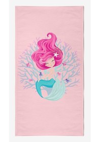 Resim VevienHome Sevimli Deniz Kızı Dijital Baskılı 75 x 145 CM Çocuk Plaj Havlusu 