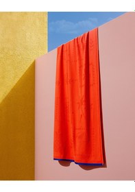 Resim Madame Coco Sorle %100 Pamuk Plaj Havlusu - Turuncu - 70x150 Cm 8684427222843 Turuncu 
