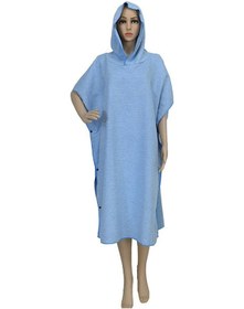Resim Neevoyu Yetişkinler İçin Hızlı Kuruyan Kapüşonlu Havlu Bornoz - Plaj, Spa Ve Spor Kullanımı Açık Mavi 