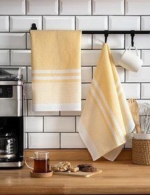 Resim Vionel Home 2'li Mutfak Kurulama Bezi,%100 Pamuk yüksek su emici, Beslenme örtüsü, Çok amaçlı servis peçetesi 45x60cm 