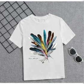 Resim Kız Çocuk Baskılı T-shirt - Beyaz Beyaz 