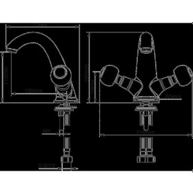 Resim Fontana Fg-1112 Lavabo Bataryası Altın 