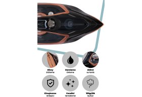 Resim Goldmaster Proline 2600 Watt Seramik Tabanlı Damlama ve Kireç Önlemeli 180 gr Etkili Şok Buharlı Ütü GM-7620 