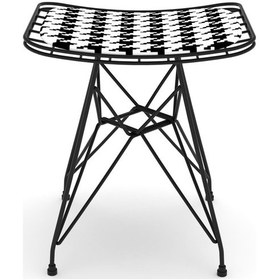 Resim Knsz kafes tel sandalyesi taburesi 1 li mutlu syhkono ofis cafe bahçe mutfak 