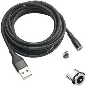 Resim Zuidid Manyetik Mıknatıslı Işıklı Ultra Hasır Kablo Magnet Şarj Kablosu Type C (tek Uc) 