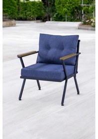 Resim PiLocco Demonte Metal Tekli Bahçe Mobilyası Mavi 60 x 60 Mavi 