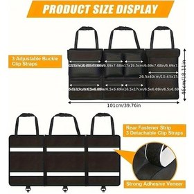 Resim Dashanshop Araç Bagaj Organizatörü, Su Geçirmez Çok Fonksiyonlu 39.76x18.11inch Çok Cepli Bagaj Saklama Çantası 