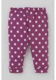 Resim Breeze Kız Bebek Pijama Takımı Omuzdan Patlı Beyaz Puantiye Desenli 4 Ay-1 Yaş, Eflatun Eflatun 