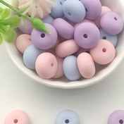 Resim 30 adet Silikon Abaküs Boncuk 14mm Macaron Renkli Gevşek Aralık Boncuk Takı Yapımı El Yapımı DIY Kolye Bileklik Lanyard Anahtar Çanta Zincir El Sanatları Malzemeleri 