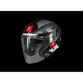 Resim Mt Helmets Mt Cosmo Sv Silence B2 Gloss Füme Gözlüklü Motosiklet Kaskı Füme 