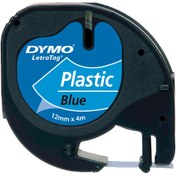 Resim Dymo Letratag Şerit Plastik 12MMx4 MT Mavi 91205 