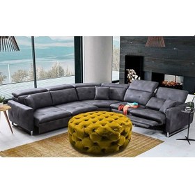 Resim Gazzini Classic Orta Puf, Yuvarlak Oksit Sarı 