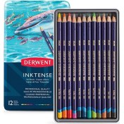 Resim Derwent : Inktense : Mürekkep Bazlı Suluboya Kalem Seti : 12 Renk Metal Kutu 