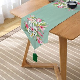 Resim Dijital Baskılı Özel Tasarım Püsküllü Şönil Üçgen Runner 