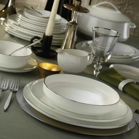 Resim Evaliza Hanedan Yemek Takımı Platin 101 Parça 12 Kişilik Yemek Takımı 
